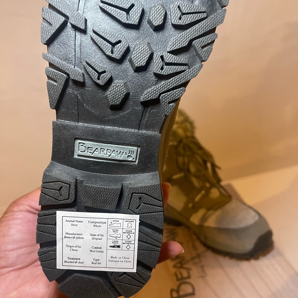 Girl’s BearPaw Marina Charcoal/Lt.Grey Waterproof Never Wet Size 3 Youth-NWT - Picture 5 of 8